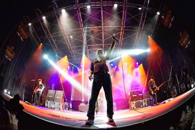 Italy: Piero Pelu 2021 The Italian rocker Piero Pelu performed last night at Marostica summer festival for his first gig after covid-19 pandemic. Italy Copyright: DenisxUlliana