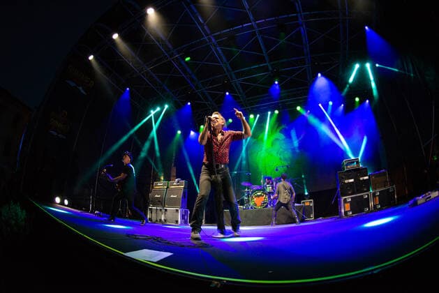 Italy: Piero Pelu 2021 The Italian rocker Piero Pelu performed last night at Marostica summer festival for his first gig after covid-19 pandemic. Italy Copyright: DenisxUlliana
