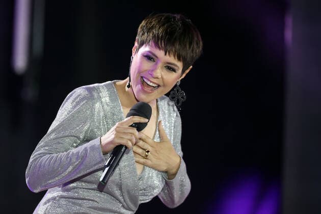 ORF Wenn die Musi spielt . Sängerin Francine Jordi während der Generalprobe zum Musik Open Air Wenn die Musi spielt am 09.07.2021 in Bad Kleinkirchheim. 20210710BOS0100