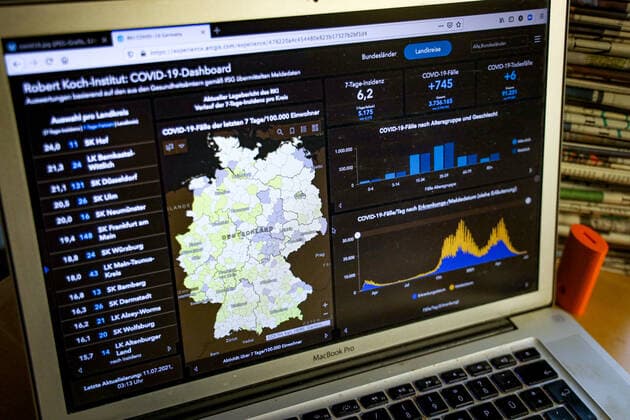 Coronavirus in Deutschland - Covid-19-Dashboard des Robert Koch-Institut 11.07.2021: Robert Koch-Institut: 7-Tage-Inzidenz 6,20. 7-Tage-Fallzahl 5.175. COVID-19-Fälle 3.736.165. Zugang um 745 gegenüber dem Vortag. COVID-19-Todesfälle 91.231. Zugang um 6 gegenüber dem Vortag.