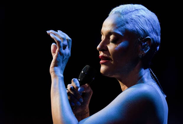 July 11, 2021, Malaga, Spain: Portuguese fado singer Marisa dos Reis Nunes known professionally as Mariza performs live on the stage during the Terral festival 2021 at Cervantes Theatre. .Between 5 to 31 July, Cervantes Theatre welcomes the summer music festival Terral , with concerts and shows performed by renowned artists as Noa, Ainhoa Arteta, or Salvador Sobral among others. All concerts will perform under safety measures and capacity limited as precaution against Covid19. Malaga Spain - ZUMAs197 20210711_zaa_s197_364 Copyright: xJesusxMeridax