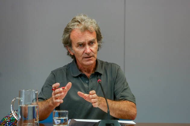 The director of the Center for Coordination of Alerts and Health Emergencies, Fernando Simon, during a conference to report on the Covid-19 pandemic, July 12, 2021, at the Ministry of Health, Madrid, (Spain). At the conference, Fernando Simon has reported that the incidence has risen this Monday to 368 cases in 14 days, and in the case of unvaccinated and aged below 30 years stands at 800. 12 JULY 2021;CONTAGIONS;INFECTED;PANDEMIC;CORONAVIRUS;CASES LagenciaEP PRESS R.Rubio.POOL 07 12 2021 Madrid Madrid Spain Copyright: xLagenciaEPxPRESS R.Rubio.POOLx 3840340