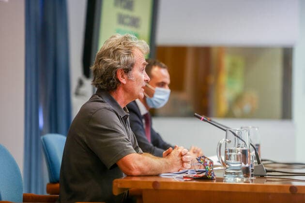 The director of the Center for Coordination of Alerts and Health Emergencies, Fernando Simon, during a conference to report on the Covid-19 pandemic, July 12, 2021, at the Ministry of Health, Madrid, (Spain). At the conference, Fernando Simon has reported that the incidence has risen this Monday to 368 cases in 14 days, and in the case of unvaccinated and aged below 30 years stands at 800. 12 JULY 2021;CONTAGIONS;INFECTED;PANDEMIC;CORONAVIRUS;CASES LagenciaEP PRESS R.Rubio.POOL 07 12 2021 Madrid Madrid Spain Copyright: xLagenciaEPxPRESS R.Rubio.POOLx 3840342