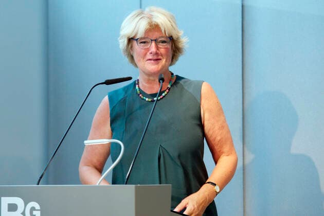 Monika Grütters bei der Pressekonferenz zum Neuerwerb Bacchant von Lovis Corinth für die Berlinische Galerie. Berlin, 13.07.2021