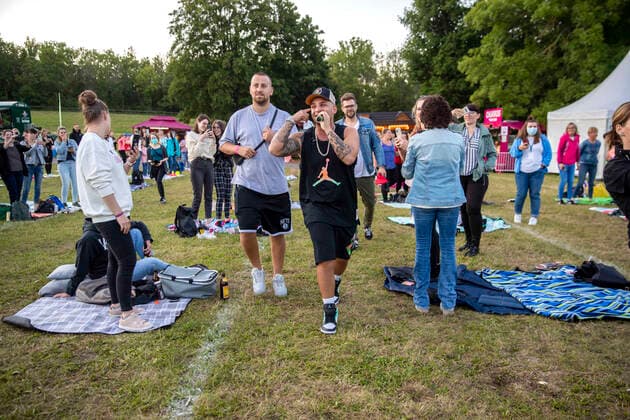 Pietro Lombardi live beim Picknick Konzert auf der Zoopark Festwiese. Erfurt, 14.07.2021