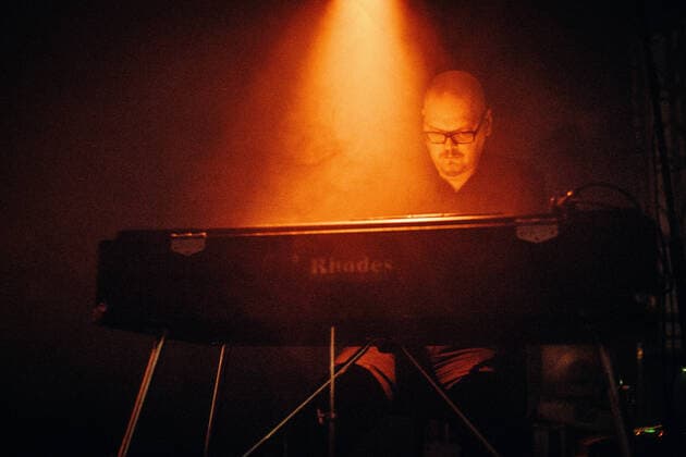 Bohren & der Club of Gore Musician and pianist Morten Gass pictured behind a Rhodes piano at a Bohren & der Club of Gore gig at the Polish festival Off Festival. Poland 2013. Katowice Poland  Copyright: xGonzalesxPhoto MalthexIvarssonx