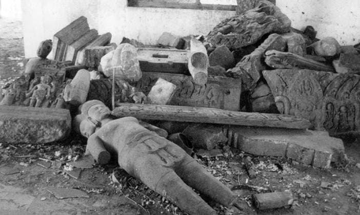 The Khmer Rouge, or Communist Party of Kampuchea, ruled Cambodia from 1975 to 1979, led by Pol Pot, Nuon Chea, Ieng Sary, Son Sen and Khieu Samphan. It is remembered primarily for its brutality and policy of social engineering which resulted in millions of deaths. Its attempts at agricultural reform led to widespread famine, while its insistence on absolute self-sufficiency, even in the supply of medicine, led to the deaths of thousands from treatable diseases (such as malaria). Brutal and arbitrary executions and torture carried out by its cadres against perceived subversive elements, or during purges of its own ranks between 1976 and 1978, are considered to have constituted a genocide. Several former Khmer Rouge cadres are currently on tr xSupplier:xCPAxMediaxCo.xLtd.x Copyright: xx