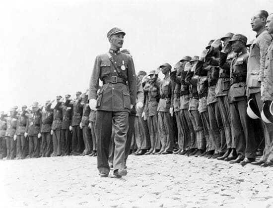 Chiang Kai-shek (October 31, 1887 April 5, 1975) was a political and military leader of 20th century China. He is known as JiÇŽng Jieshi or JiÇŽng ZhÅngzheng in Mandarin. Chiang was an influential member of the Nationalist Party, the Kuomintang (KMT), and was a close ally of Sun Yat-sen. He became the Commandant of the Kuomintang s Whampoa Military Academy, and took Sun s place as leader of the KMT when Sun died in 1925. In 1926, Chiang led the Northern Expedition to unify the country, becoming China s nominal leader. He served as Chairman of the National Military Council of the Nationalist government of the Republic of China (ROC) from 1928 to 1948. Chiang led China in the Second Sino-Japanese War, during which the Nationalist gove xSupplier:xCPAxMediaxCo.xLtd.x Copyright: xx