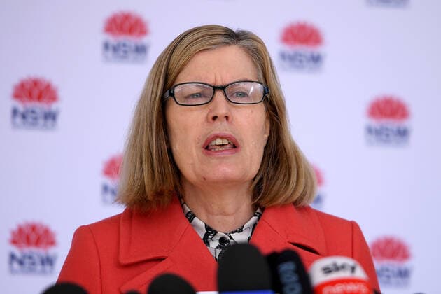 GLADYS BEREJIKLIAN COVID19 PRESSER, NSW Chief Health Officer Dr Kerry Chant addresses media during a press conference in Sydney, Friday, July 16, 2021.( NO ARCHIVING, EDITORIAL USE ONLY, NO USE IN BOOKS WITHOUT CONSENT SYDNEY NSW AUSTRALIA  Copyright: xDANxHIMBRECHTSx 20210716001557624519