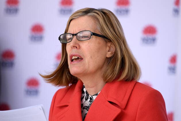 GLADYS BEREJIKLIAN COVID19 PRESSER, NSW Chief Health Officer Dr Kerry Chant addresses media during a press conference in Sydney, Friday, July 16, 2021.( NO ARCHIVING, EDITORIAL USE ONLY, NO USE IN BOOKS WITHOUT CONSENT SYDNEY NSW AUSTRALIA  Copyright: xDANxHIMBRECHTSx 20210716001557624920