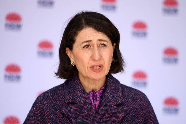 GLADYS BEREJIKLIAN COVID19 PRESSER, NSW Premier Gladys Berejiklian addresses media during a press conference in Sydney, Friday, July 16, 2021.( NO ARCHIVING, EDITORIAL USE ONLY, NO USE IN BOOKS WITHOUT CONSENT SYDNEY NSW AUSTRALIA  Copyright: xDANxHIMBRECHTSx 20210716001557625435