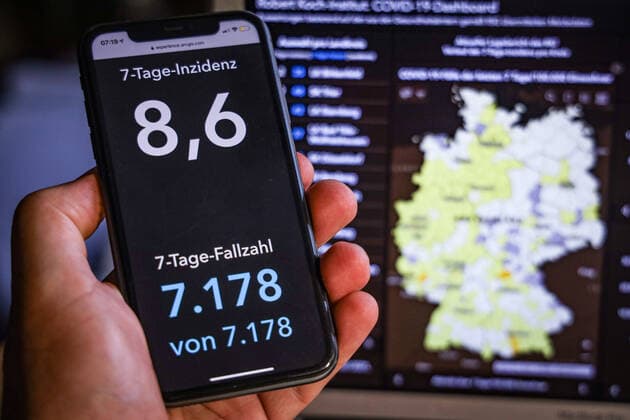 Coronavirus in Deutschland - Covid-19-Dashboard des Robert Koch-Institut 16.07.2021: Robert Koch-Institut: 7-Tage-Inzidenz 8,6. 7-Tage-Fallzahl 7.178. COVID-19-Fälle 3.741.781. Zugang um 1.456 gegenüber dem Vortag. COVID-19-Todesfälle 91.337. Zugang um 18 gegenüber dem Vortag.