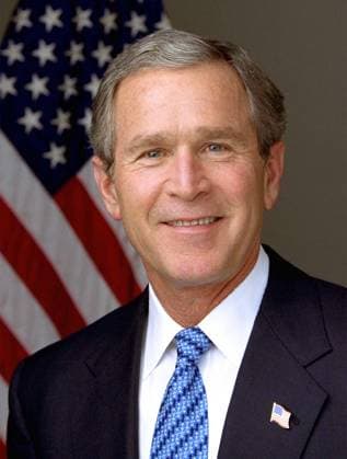 George Walker Bush (born July 6, 1946) is an American politician who was the 43rd President of the United States from 2001 to 2009 and 46th Governor of Texas from 1995 to 2000. The eldest son of Barbara and George H. W. Bush, he was born in New Haven, Connecticut. USA: George Walker Bush (1946 - ) was the 43rd President of the United States, serving from 2001 to 2009. Photographic portrait, Eric Draper, 14 January 2003 xSupplier:xCPAxMediaxCo.xLtd.x Copyright: xEricxDraperx