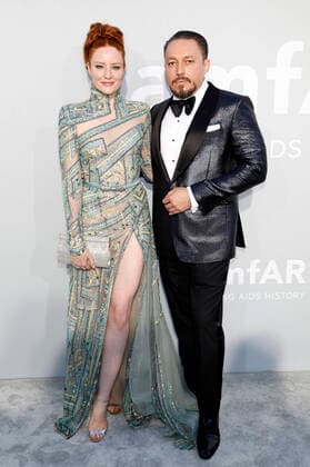 Barbara Meier mit Ehemann Klemens Hallmann bei der 27. amfAR Gala Cannes im Rahmen des Festival de Cannes 2021 74. Internationale Filmfestspiele von Cannes in der Villa Eilenroc. Antibes, 16.07.2021 *** Barbara Meier with husband Klemens Hallmann at the 27 amfAR Gala Cannes at the Festival de Cannes 2021 74 Cannes International Film Festival at the Villa Eilenroc Antibes, 16 07 2021 Foto:xD.xBedrosianx xFuturexImage