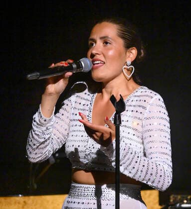 Copenhagen Jazz Festival 2021 Den danske sangerinde Coco O. paa scenen i DR Koncertsalen loerdag den 17. juli 2021 i duokoncert med pianist og producer August Rosenbaum, én af medskaberne af hendes anmelderroste nye album It s a Process .. , Copenhagen Copyright: TorbenxChristensen TorbenxChristensenx COP106 spdk20210718-004803-L