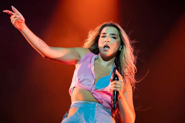 July 17, 2021, Madrid, Spain: Spanish singer, Lola Indigo performs on stage at Wizink Center. Madrid Spain - ZUMAs197 20210717_zaa_s197_174 Copyright: xAtilanoxGarciax