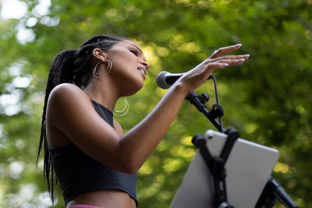 July 17, 2021, Madrid, Spain: Portuguese musician Jessica Pina Trio performs Jazz in Palacio Real 2021. Madrid Spain - ZUMAs197 20210717_zaa_s197_178 Copyright: xAtilanoxGarciax