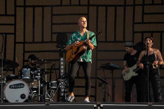 Strandkorb Open Air mit Milow. 17.07.2021 Milow & Band auf dem Strandkorb Open Air in der BRITA Arena Wiesbaden. Wiesbaden BRITA-Arena Hessen