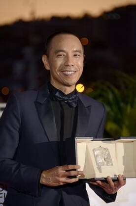 July 17, 2021, CANNES, France: CANNES, FRANCE - JULY 17: Apichatpong Weerasethakul poses with the Jury Prize Ex-Aequo for Memoria during the 74th annual Cannes Film Festival on July 17, 2021 in Cannes, France. CANNES France - ZUMAi09_ 20210717_zaf_i09_032 Copyright: xFrederickxInjimbertx