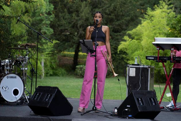 July 17, 2021, Madrid, Spain: Portuguese musician Jessica Pina Trio performs Jazz in Palacio Real 2021. Madrid Spain - ZUMAs197 20210717_zaa_s197_191 Copyright: xAtilanoxGarciax