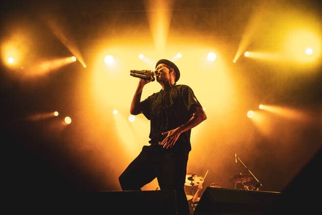 Subsonica Konzert beim Flowers Festival in Collegno Italy: Subsonica 2021 FLOWERS FESTIVAL, COLLEGNO, ITALY JULY 17TH: Samuel Romano, singer of the Italian rock pop band Subsonica, performing live on stage for the band s first summer 2021 tour concert. FOR EDITORIAL USE ONLY - Alessandro Bosio Collegno Torino Italy Copyright: AlessandroxBosio