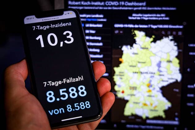 Coronavirus in Deutschland - Covid-19-Dashboard des Robert Koch-Institut 19.07.2021: Robert Koch-Institut: 7-Tage-Inzidenz 10,3. 7-Tage-Fallzahl 8.588. COVID-19-Fälle 3.745.227. Zugang um 546 gegenüber dem Vortag. COVID-19-Todesfälle 91.363. Zugang um 1 gegenüber dem Vortag.