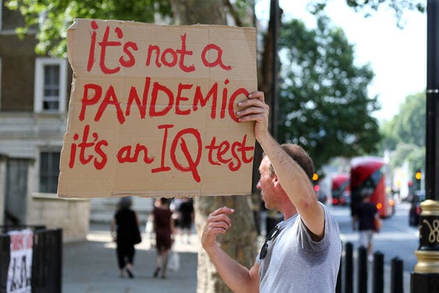 July 19, 2021, London, England, United Kingdom: Anti-lockdown and anti-vaccine protesters stage a demonstration in central London. Almost all coronavirus restrictions including social distancing and mask wearing are lifted in England from today onwards. The final stage of lockdown lifting acmes as countryÃ¢â‚¬â ¢s Health Secretary Sajid Javid tested positive for coronavirus and Prime Minister Boris Johnson and Chancellor RIshi Sunak pinged by NHS app and. Started self-isolation. London United Kingdom - ZUMAs262 20210719_zip_s262_061 Copyright: xTayfunxSalcix