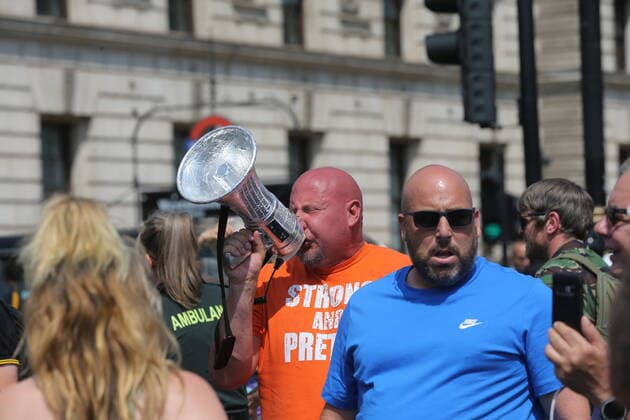 . 19 07 2021. London, United Kingdom. Anti Lockdown Protest. Covid deniers and other conspiracy theorists groups stage protest, Westminster.  xMartynxWheatleyx xi-Imagesx IIM-22428-0003