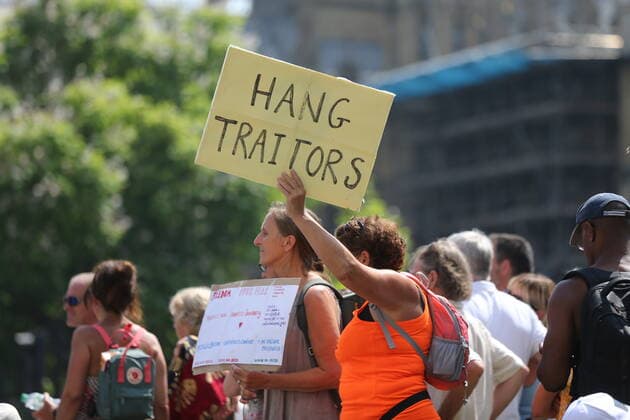 . 19 07 2021. London, United Kingdom. Anti Lockdown Protest. Covid deniers and other conspiracy theorists groups stage protest, Westminster.  xMartynxWheatleyx xi-Imagesx IIM-22428-0008