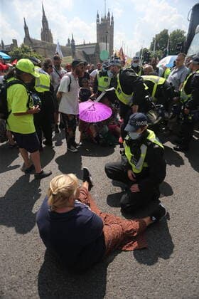 . 19 07 2021. London, United Kingdom. Anti Lockdown Protest. Covid deniers and other conspiracy theorists groups stage protest, Westminster.  xMartynxWheatleyx xi-Imagesx IIM-22428-0026