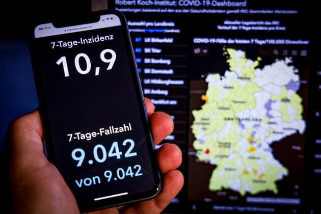 Coronavirus in Deutschland - Covid-19-Dashboard des Robert Koch-Institut 20.07.2021: Robert Koch-Institut: 7-Tage-Inzidenz 10,9. 7-Tage-Fallzahl 9.042. COVID-19-Fälle 3.746.410. Zugang um 1.183 gegenüber dem Vortag. COVID-19-Todesfälle 91.397. Zugang um 34 gegenüber dem Vortag.