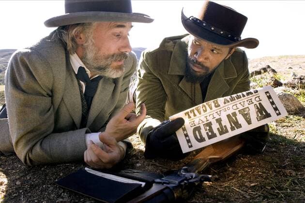 OSCARS. Bester Nebendarsteller. Preisträger 2011-2020 Christoph Waltz & Jamie Foxx Characters: Dr. King Schultz, Django Film: Django Unchained (USA 2012) Director: Quentin Tarantino 25 December 2012  Copyright: MaryxEvansxAFxArchivexThexWeinsteinxCompany 13060604 EDITORIAL USE ONLY