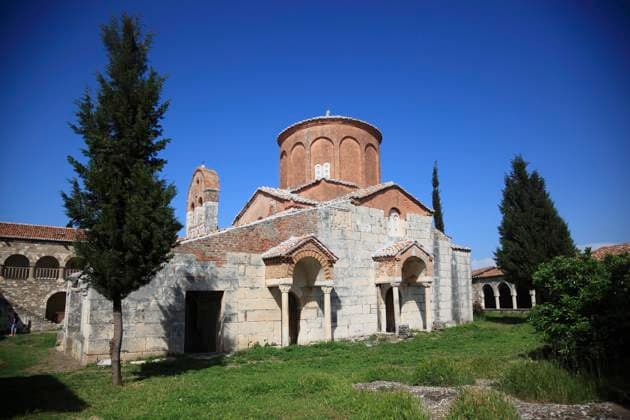 Apollonia, Apoloni, Ruinenstaette, Albanien, byzantinische Mutter-Gottes-Kirche im Kloster Shen Maria, ca 1250 erbaut