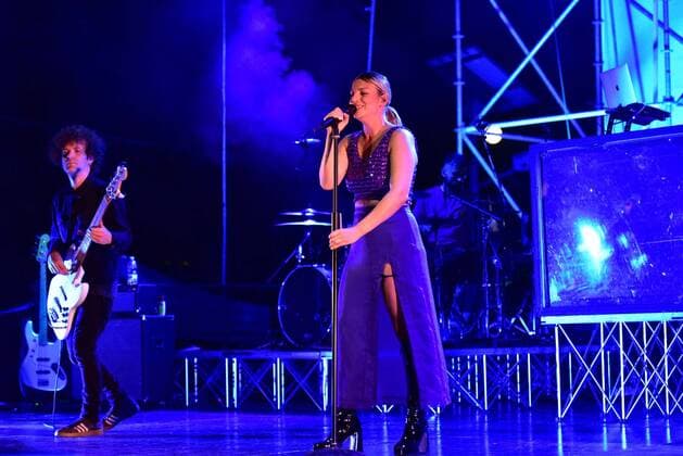 Italy: Emma Marrone - Fortuna Live Tour 2021 Emma Marrone performs live at Ex base Nato in Napoli with her Fortuna Live Tour 2021. Napoli Italy Copyright: PaolaxVisone