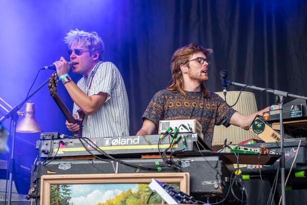 Entertainment Bilder des Tages Matthias Rohde und Robert Tischer von Von Wegen Lisbeth live beim Picknick Konzert auf der Zoopark Festwiese. Erfurt, 23.07.2021