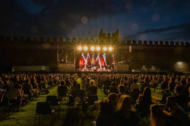 Negrita - Castello Scaligero di Villafranca durante Negrita - La teatrale summer tour 2021, Concerto in Villafranca di Verona, Italia, 23 luglio 2021