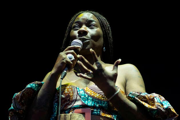 July 24, 2021, Madrid, Spain: Singer Concha Buika performs at the Plaza de la Armeria which was included in the Jazz Palacio Real 2021 program in Madrid. Madrid Spain - ZUMAs197 20210724_zaa_s197_199 Copyright: xAtilanoxGarciax