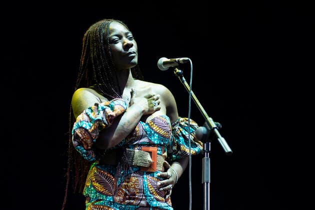 July 24, 2021, Madrid, Spain: Singer Concha Buika performs at the Plaza de la Armeria which was included in the Jazz Palacio Real 2021 program in Madrid. Madrid Spain - ZUMAs197 20210724_zaa_s197_201 Copyright: xAtilanoxGarciax