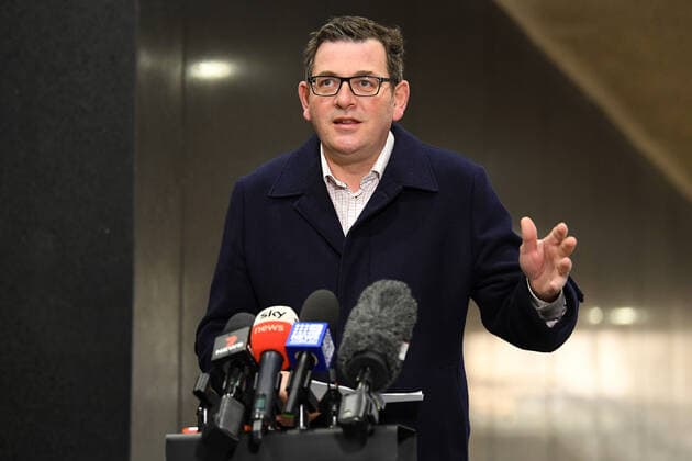 DANIEL ANDREWS COVID-19 PRESSER, Victorian Premier Daniel Andrews addresses the media during a press conference in Melbourne, Sunday, July 25, 2021. Victoria has recorded 11 new locally acquired cases of Covid19 in the past 24 hours. ( NO ARCHIVING, EDITORIAL USE ONLY, NO USE IN BOOKS WITHOUT CONSENT MELBOURNE VIC AUSTRALIA  Copyright: xJAMESxROSSx 20210725001559991372