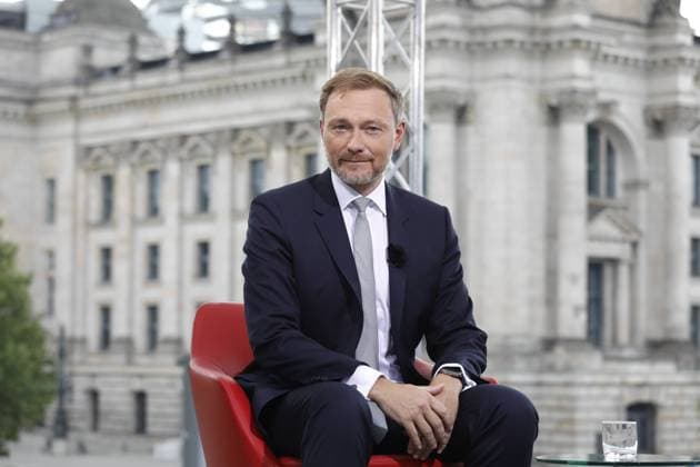 Deutschland, Berlin, ARD-Sommerinterview mit Christian Lindner, Bundesvorsitzender der FDP *** Germany, Berlin, ARD Summer Interview with Christian Lindner, Federal Chairman of the FDP