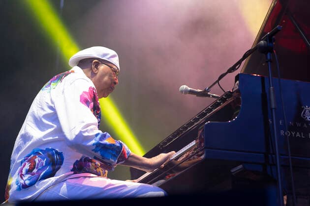 July 25, 2021, Madrid, Spain: Cuban jazz pianist Chucho Valdes performs on stage during the Jazz Palacio Real music festival at Palacio Real in Madrid. Madrid Spain - ZUMAs197 20210725_zaa_s197_111 Copyright: xAtilanoxGarciax