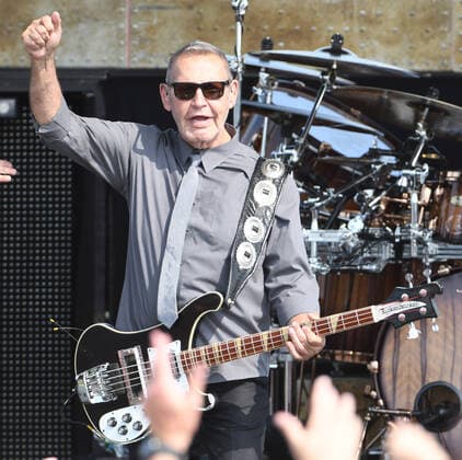 Readington, NJ, - JULY 25: Chuck Panozzo Of Styx preforms in concert at the The 38th annual New Jersey Lottery Festival of Ballooning on JULY 25, 2021 in Readington, NJ . Copyright: xJohnxPalmerx