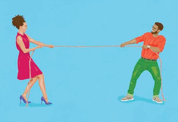 Paar beim Tauziehen *** Tug of war couple  Copyright: xGaryxBatesx 10570108
