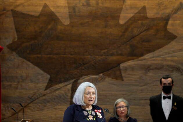 July 26, 2021, Ottawa, on, Canada: Governor General Mary Simon speaks after she took the oath to become the 30th governor general of Canada in Ottawa on Monday, July 26, 2021. Ottawa Canada  - ZUMAc35_ 20210726_zaf_c35_076 Copyright: xPaulxChiassonx