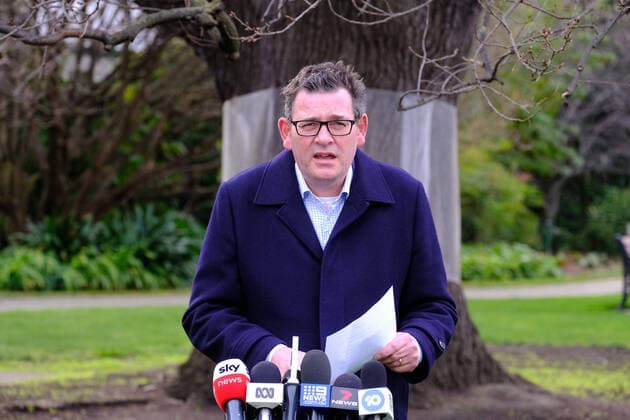 News Bilder des Tages DANIEL ANDREWS COVID19 PRESSER, Victorian Premier Daniel Andrews speaks to the media during a press conference in Melbourne, Tuesday, July 27, 2021. Victoria s statewide lockdown will end after 12 days, with stay-home rules scrapped, students to return to school and businesses to reopen. ( NO ARCHIVING, EDITORIAL USE ONLY, NO USE IN BOOKS WITHOUT CONSENT MELBOURNE VIC AUSTRALIA  Copyright: xLUISxASCUIx 20210727001560766166