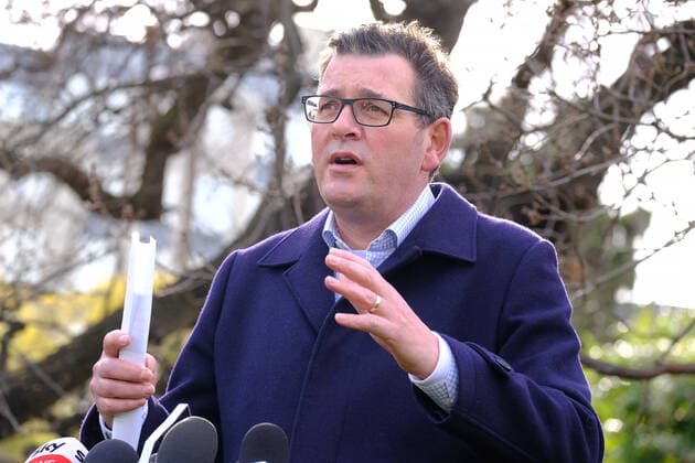 DANIEL ANDREWS COVID19 PRESSER, Victorian Premier Daniel Andrews speaks to the media during a press conference in Melbourne, Tuesday, July 27, 2021. Victoria s statewide lockdown will end after 12 days, with stay-home rules scrapped, students to return to school and businesses to reopen. ( NO ARCHIVING, EDITORIAL USE ONLY, NO USE IN BOOKS WITHOUT CONSENT MELBOURNE VIC AUSTRALIA  Copyright: xLUISxASCUIx 20210727001560766679