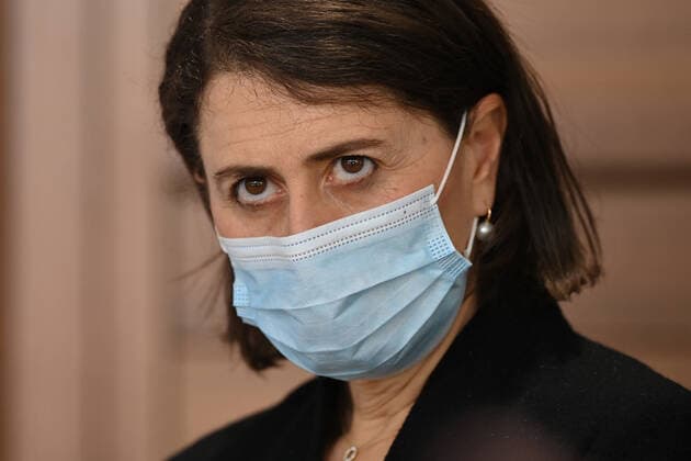 GLADYS BEREJIKLIAN COVID19 PRESSER, NSW Premier Gladys Berejiklian looks on during a press conference in Sydney, Tuesday, July 27, 2021. ( NO ARCHIVING, EDITORIAL USE ONLY, NO USE IN BOOKS WITHOUT CONSENT SYDNEY NSW AUSTRALIA  Copyright: xJOELxCARRETTx 20210727001560783852