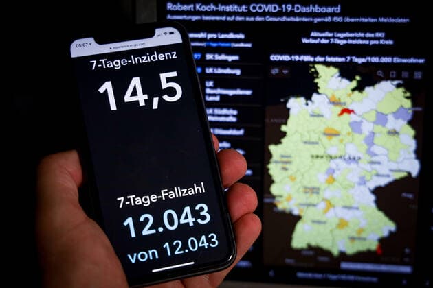 Coronavirus in Deutschland - Covid-19-Dashboard des Robert Koch-Institut 27.07.2021: Robert Koch-Institut: 7-Tage-Inzidenz 14,5. 7-Tage-Fallzahl 12.043. COVID-19-Fälle 3.758.401. Zugang um 1.545 dem 91.565. COVID-19-Todesfälle 91.527. Zugang um 38 gegenüber dem Vortag.