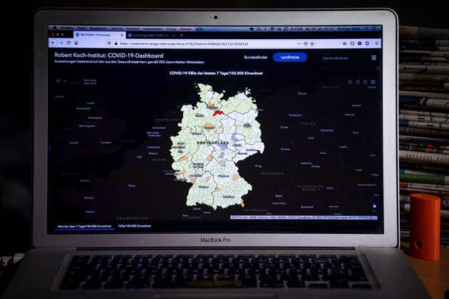 Coronavirus in Deutschland - Covid-19-Dashboard des Robert Koch-Institut 28.07.2021: Robert Koch-Institut: 7-Tage-Inzidenz 15,0. 7-Tage-Fallzahl 12.462. COVID-19-Fälle 3.761.169. Zugang um 2.768 dem Vortag. COVID-19-Todesfälle 91.586. Zugang um 21 gegenüber dem Vortag.