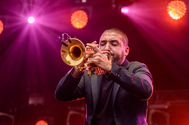 Ibrahim Maalouf at the festival Arena 5 in Brussels Maalouf Ibrahim au festival Arena 5 a Bruxelles Reporters QUINET JEANxMARCxQUINET